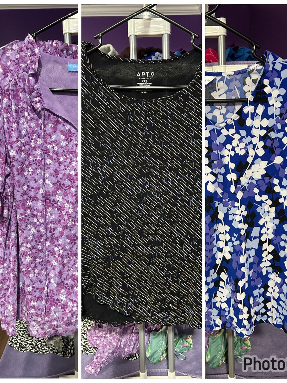 Lot of 3 Women’s Elbow Sleeve Blouses Size XS PXS